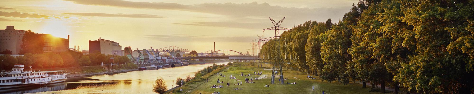 Mannheim_Grune Stadt und Stadt am Fluss_Neckar_