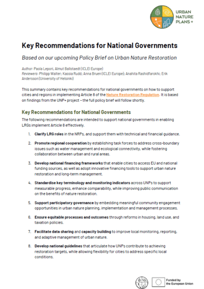 Key Recommendations Policy Brief 1