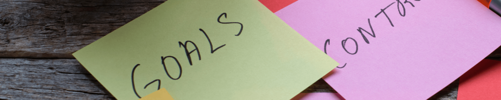 Colorful post its outlining planning process
