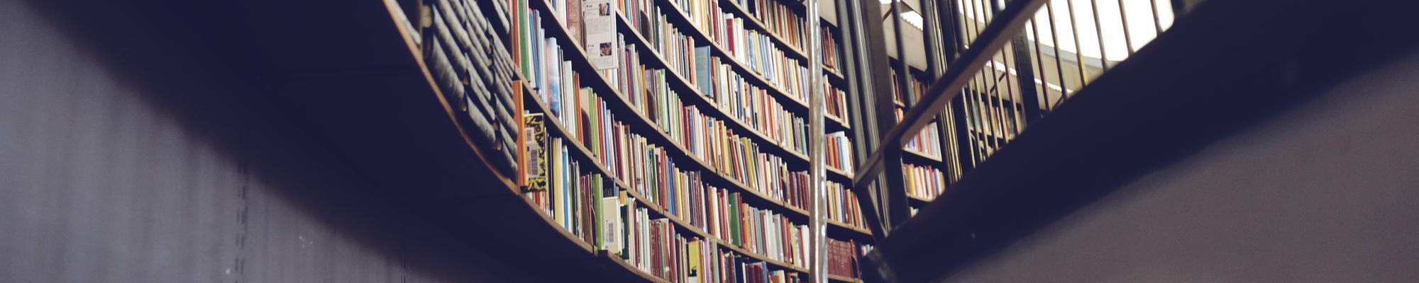 Curved library wall