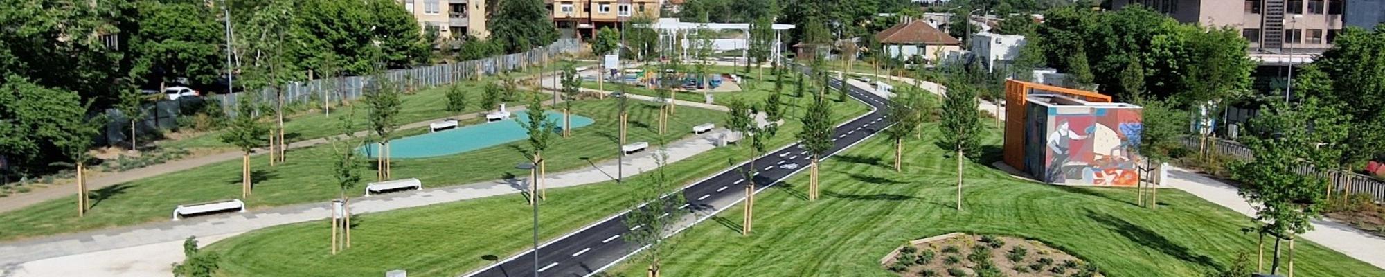 Replacement greenspace for the redevelopment of the old railway line